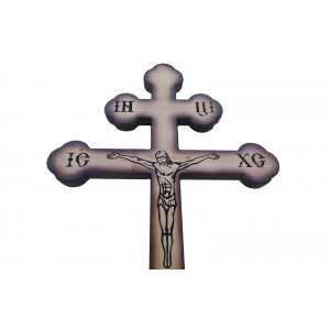 Крест сосновый лакированный 3Д Купола - Распятие